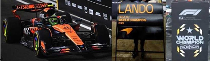 予約品　2026年5月頃　ミニカー　Spark（スパーク）　レジンモデル　1/18　18S1118　マクラーレン McLaren MCL39 No.4 3位 Abu Dhabi GP 2025 F1 Drivers' World Champion 2025 Lando Norris (Pit board付属)　9581677811188