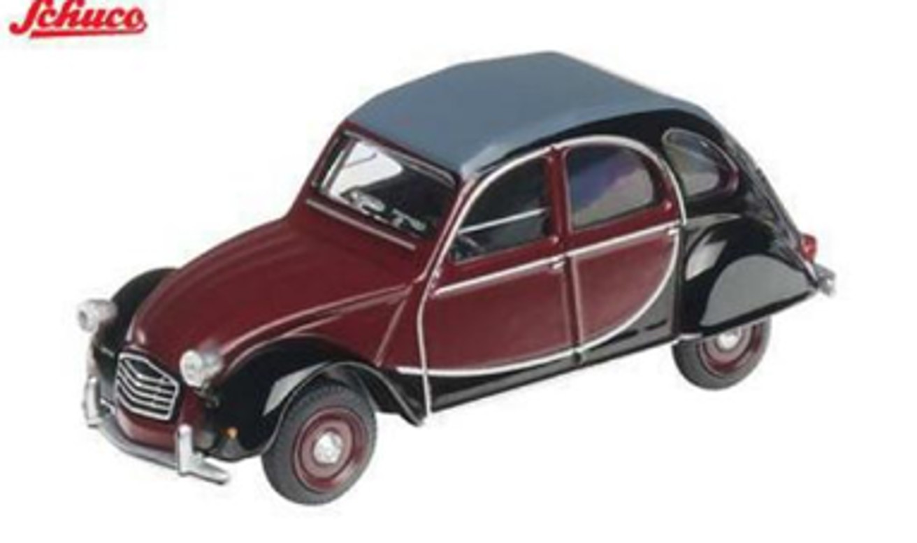 予約品　2027年5月以降　ミニカー　Schuco（シュコー） ダイキャストモデル　1/64　64U00123　1975 Citroen 2CV Charleston, red/black　9581677371231