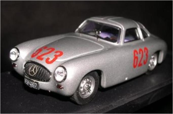 ミニカー　Bang　1/43　7214　メルセデスベンツ 300SL 1952 クーペ　ミレ・ミリア ２位 #623