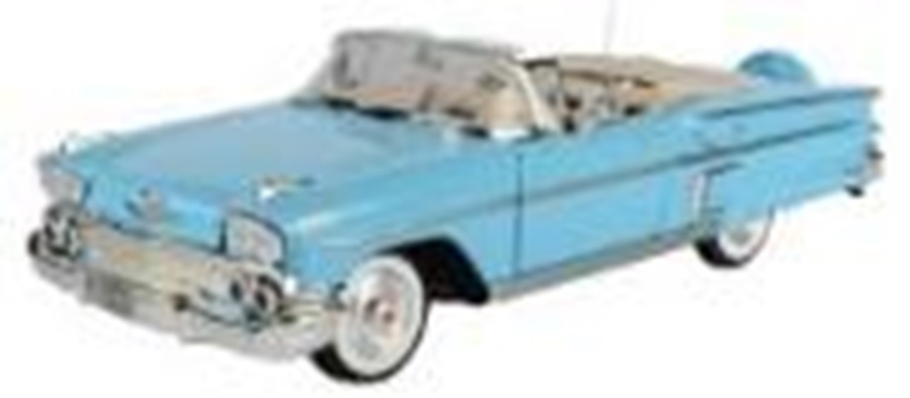 ミニカー　MOTORMAX　ダイキャストモデル（開閉機構あり）　1/18　73112AC-１　インパラ 1958 Chevy Impala　L-blue　NEW COLOR　4582440748323