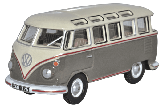 ミニカー　OXFORD（オックスフォード）　1/76　OX76VWS009　VW T1 サンババス マウスグレー/パールホワイト　4548565459360