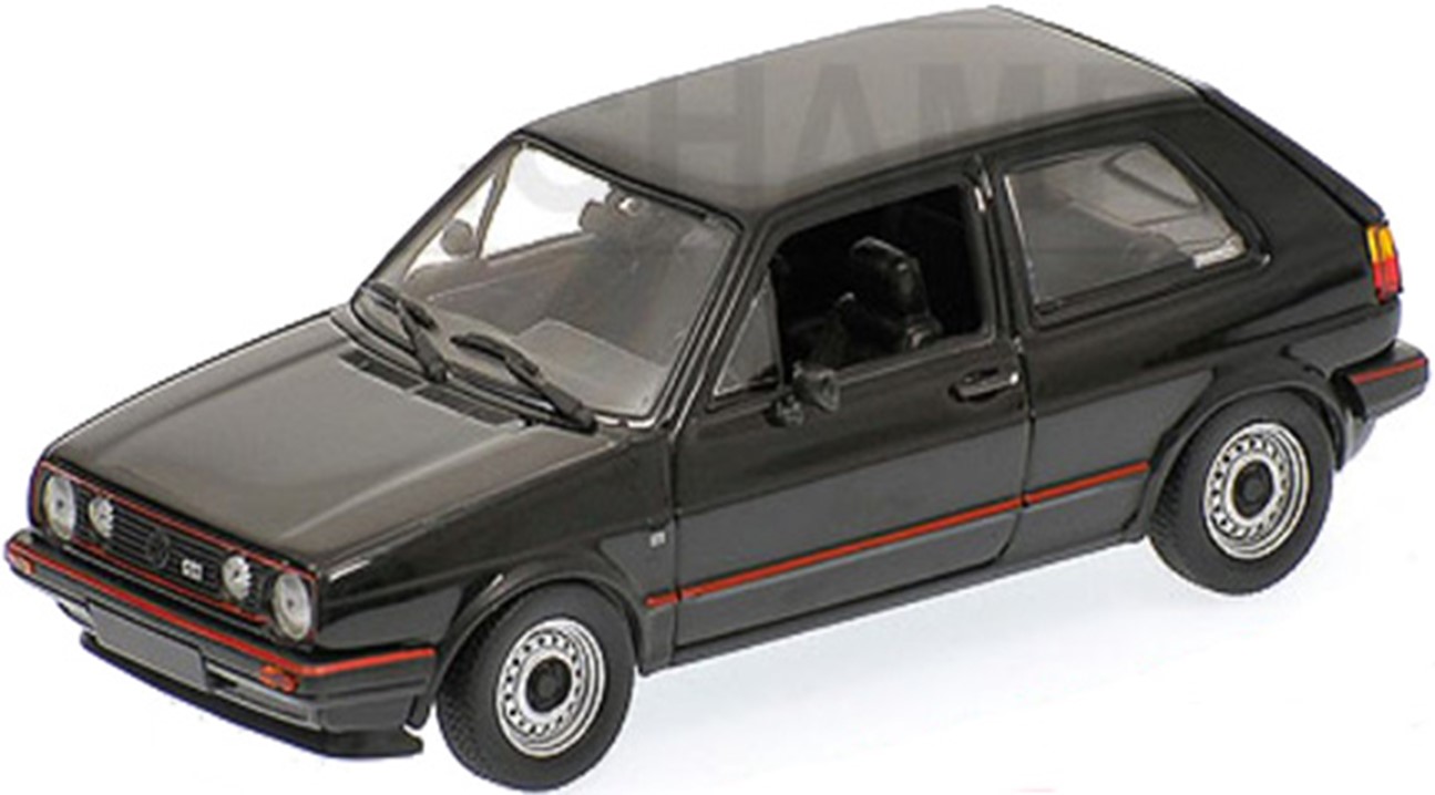ミニカー　MAXICHAMPS（マキシチャンプス）（MINICHAMPS）ダイキャストモデル　1/43　940054125　フォルクスワーゲン ゴルフ II  2ドア GTI 16V 1985 ブラックメタリック　4012138780767