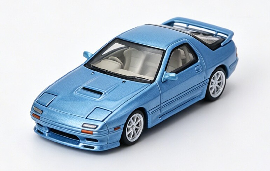 予約品　11月以降　ミニカー　ATS-MODELS　ダイキャスト　1/64　ATS880210　マツダ MAZDA RX-7 FC3S メタリックライトブルー　4981932088563