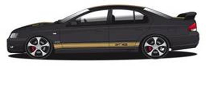 ミニカー　ビアンテ 1/43 BIBR43307A　FPV BF ファルコン　マーク　II GT 40TH ANNIVERSARY  (ブラック/ゴールドストライプ）レジン