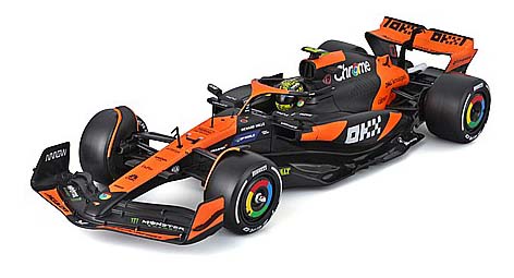 予約品　8月頃　ミニカー　BURAGO（ブラゴ） ダイキャストモデル　1/24　BUR28504　マクラーレン F1 チーム MCL38 マイアミGP 2024 No,4 L.ノリス ドライバー付 組立キット　4548565525850