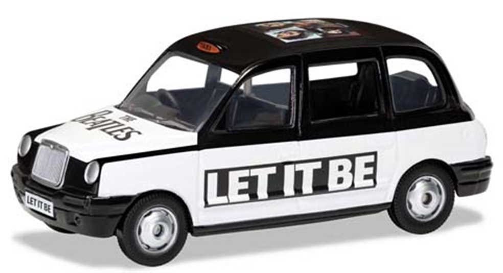 ミニカー　CORGI（コーギー）"Film and TV  "　ダイキャストモデル　1/36　CGCC85926　ザビートルズ ロンドン タクシー 'Let it Be'  L=128mm