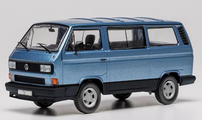 予約品　9月以降　ミニカー　IXOモデル (イクソ)　ダイキャスト　1/43　CLC652N　フォルクスワーゲン T3 マルチバン 1989 メタリックブルー　4907981698249