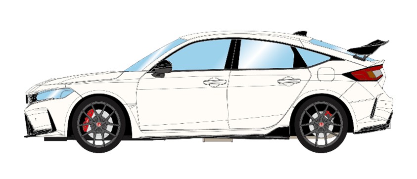 予約品　10月頃　ミニカー　EIDOLON (アイドロン）  レジンハンドメイド   1/43　EM674A　ホンダシビック Honda Civic Type R (FL5) 2022 チャンピオンシップホワイト　4570104432954