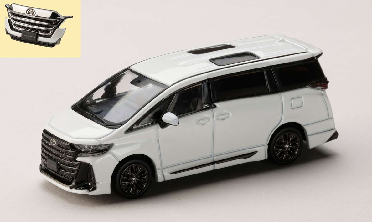 お取り寄せ予約品　2026年1月以降順次　ミニカー　HJ64 ホビージャパン（HobbyJapan） 1/64　HJ642077CW　トヨタ ヴェルファイア Z プレミア ハイブリッド (H40W) / 純正オプション プラチナホワイト 　4981932076386