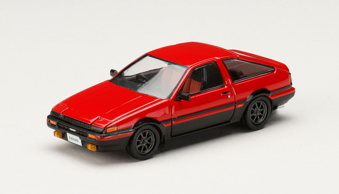 予約品　10月以降　ミニカー　HJ64 ホビージャパン（HobbyJapan） 1/64　HJ643008RB　トヨタ SPRINTER TRUNEO (AE86) GT-APEX JDM カスタムバージョン レッド/ブラック　4981932079752