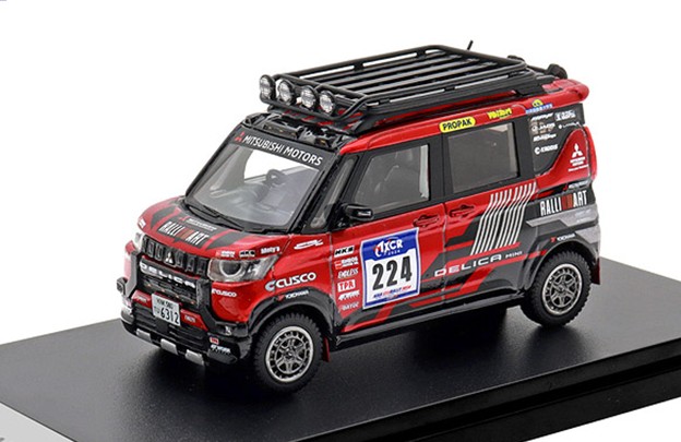 予約品　ミニカー　Hi-Story（ハイストーリー）レジンモデル　1/43　HS544　三菱デリカミニ MITSUBISHI DELICA MINI アジアクロスカントリーラリー2024 サポートカー　4523231450957