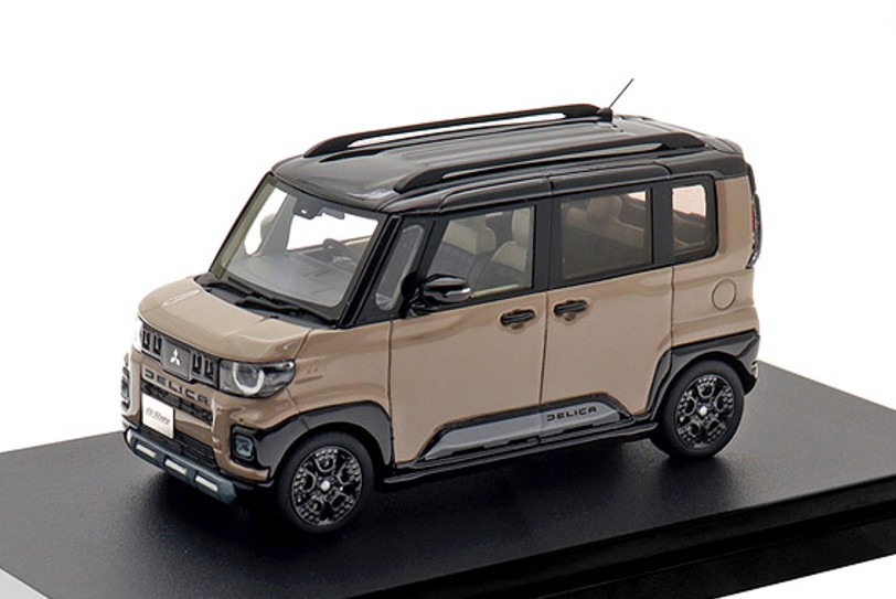 お取り寄せ予約品　9月頃　ミニカー　Hi-Story（ハイストーリー）レジンモデル　1/43　HS587BG　三菱デリカミニ Mitsubishi DELICA MINI（2025）サンドベージュパール×ブラックマイカ　4523231452357
