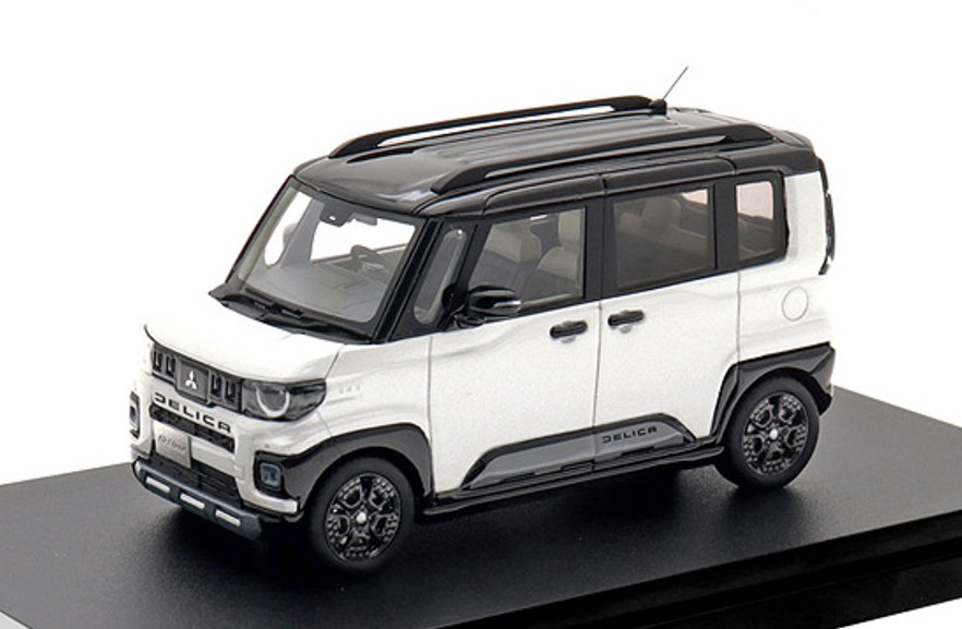 予約品　9月頃　ミニカー　Hi-Story（ハイストーリー）レジンモデル　1/43　HS587WH　三菱デリカミニ Mitsubishi DELICA MINI（2025）ホワイトパール×ブラックマイカ　4523231452371