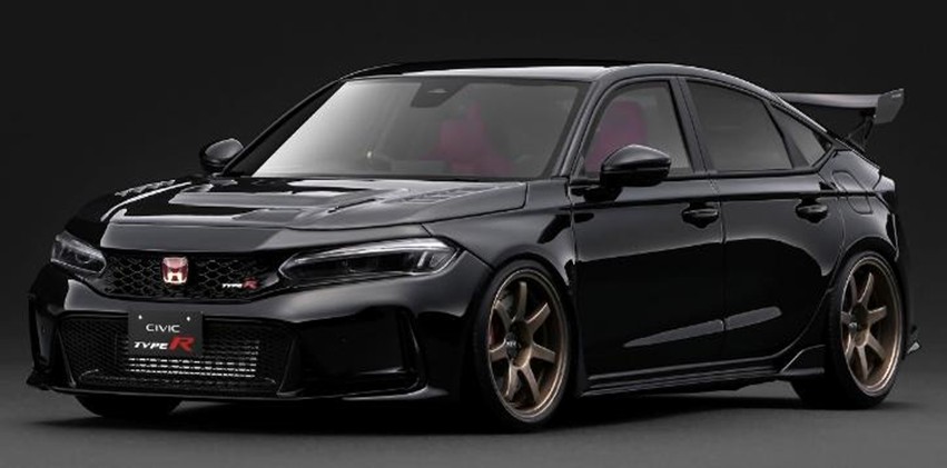 予約品　2027年2月頃　ミニカー　ignition model(イグニッションモデル） レジン製　1/18　IG3936　ホンダシビック Honda Civic TYPE R J'S Racing (FL5) Black　4573448909366