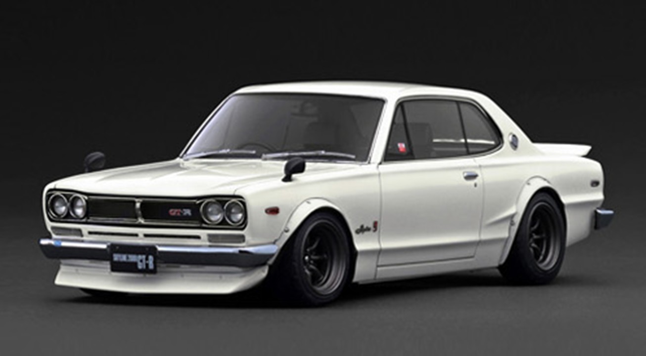 お取り寄せ予約品　9月頃　ミニカー　ignition model(イグニッションモデル） レジン製　1/18　IG4034　日産スカイライン Nissan Skyline 2000 GT-R (KPGC10) White　4580832500344
