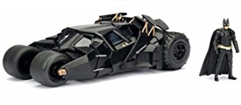 ミニカー　ジャダトイズ　JADATOYS　1/24　JAD98261　バットマン映画　2008 ダークナイト バットモービル　バットマンフギュア付属　801310982617