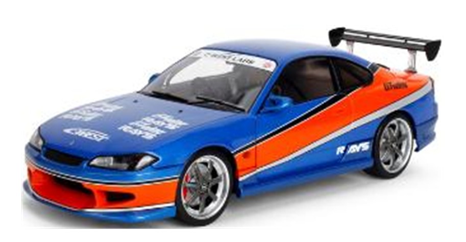 お取り寄せ予約品　10月頃　ミニカー　ジャダトイズ JADATOYS　ワイルドスピード シリーズ　ダイキャストモデル（開閉機構付）　1/18　JADA37772　F&F ニッサン シルビア S15 ブルー (ショーン)　4548565532360