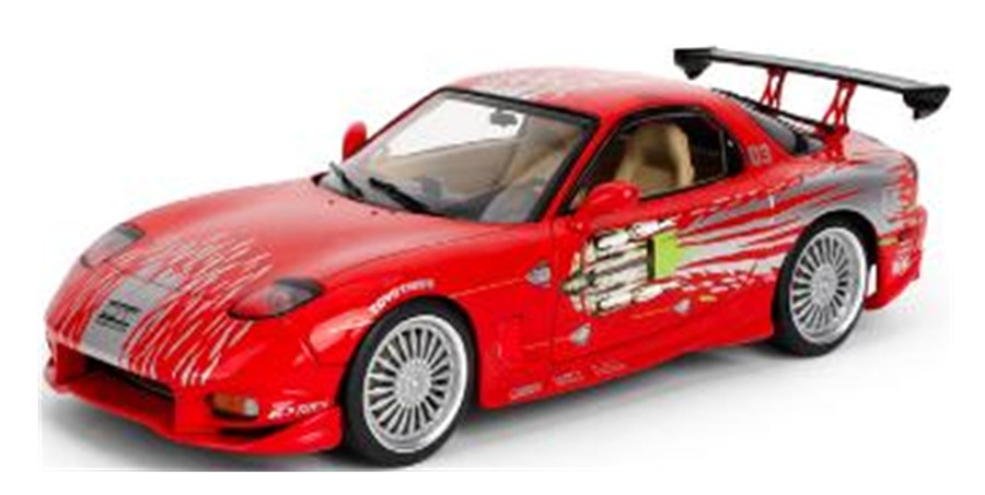 お取り寄せ予約品　10月頃　ミニカー　ジャダトイズ JADATOYS　ワイルドスピード シリーズ　ダイキャストモデル（開閉機構付）　1/18　JADA38137　F&F マツダ RX-7 レッド (ドミニク)　4548565532377