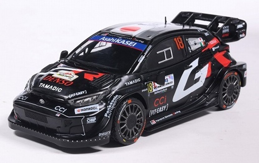予約品　10月頃　ミニカー　KBモデル　ダイキャストモデル　1/43　KBSP26001B　トヨタ GR ヤリス Rally1 Rally Japan 2025 #18 T・勝田 A・Johnston　4907981694371