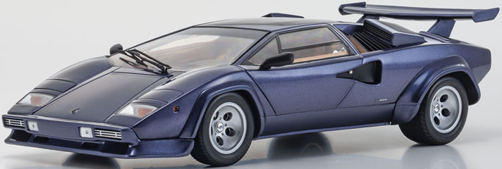 お取り寄せ予約品　8月頃　ミニカー　KYOSHO 京商　ダイキャストモデル（開閉機構付）　  1/18　KS08320DBL　ランボルギーニ カウンタック LP5000 クワトロバルボーレ ダークブルー　4548565517183
