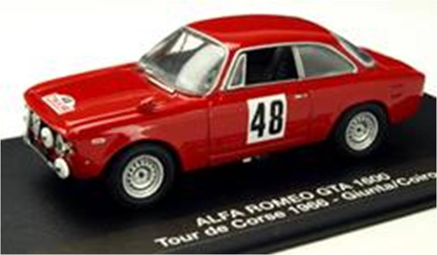 ミニカー　M4 1/43　M47137　アルファ・ロメオ　GTA　1600　1966年ツール・ド・コルス　No.48