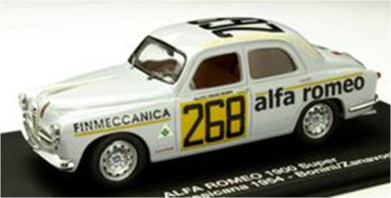 ミニカー　Ｍ4 1/43　M47139　アルファ・ロメオ 1900 スーパー 54 カレラ・メシカーナ #268 Bovini/Zanavoni