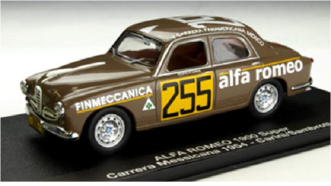 ミニカー　M4  1/43　M47148　アルファロメオ　1900　スパー　1954年　カレラメヒカーナ　Ｎo.225