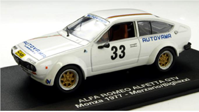 ミニカー　M4  1/43　M47150　アルファロメオ　アルフェッタ　GTV 1977年　モンツア　Ｎo.33