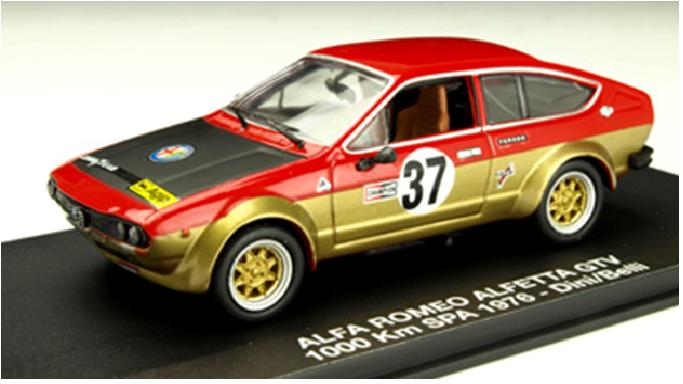 ミニカー　M4 1/43　M47153  アルファ・ロメオ アルフェッタ GTV 1976年スパ 1000ｋｍ：Dini/Belli　