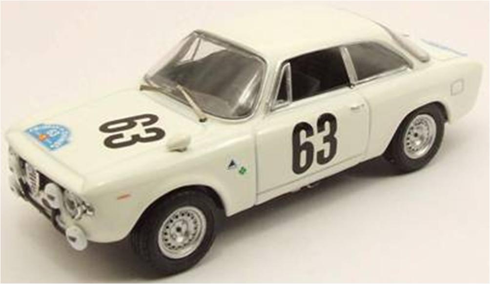 ミニカー　M4 1/43　M47173　アルファロメオ　1600　GTA　1965年Criterium de C&eacute;vennes  #63　ドライバー　Bianchi/VIC