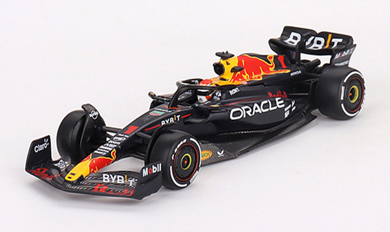 予約品　6月以降順次　ミニカー　MINI-GT　1/64　MGT00724-L　オラクル レッドブル レーシング RB19 2023 優勝車 #1 バーレーングランプリ Max Verstappen　810152141915
