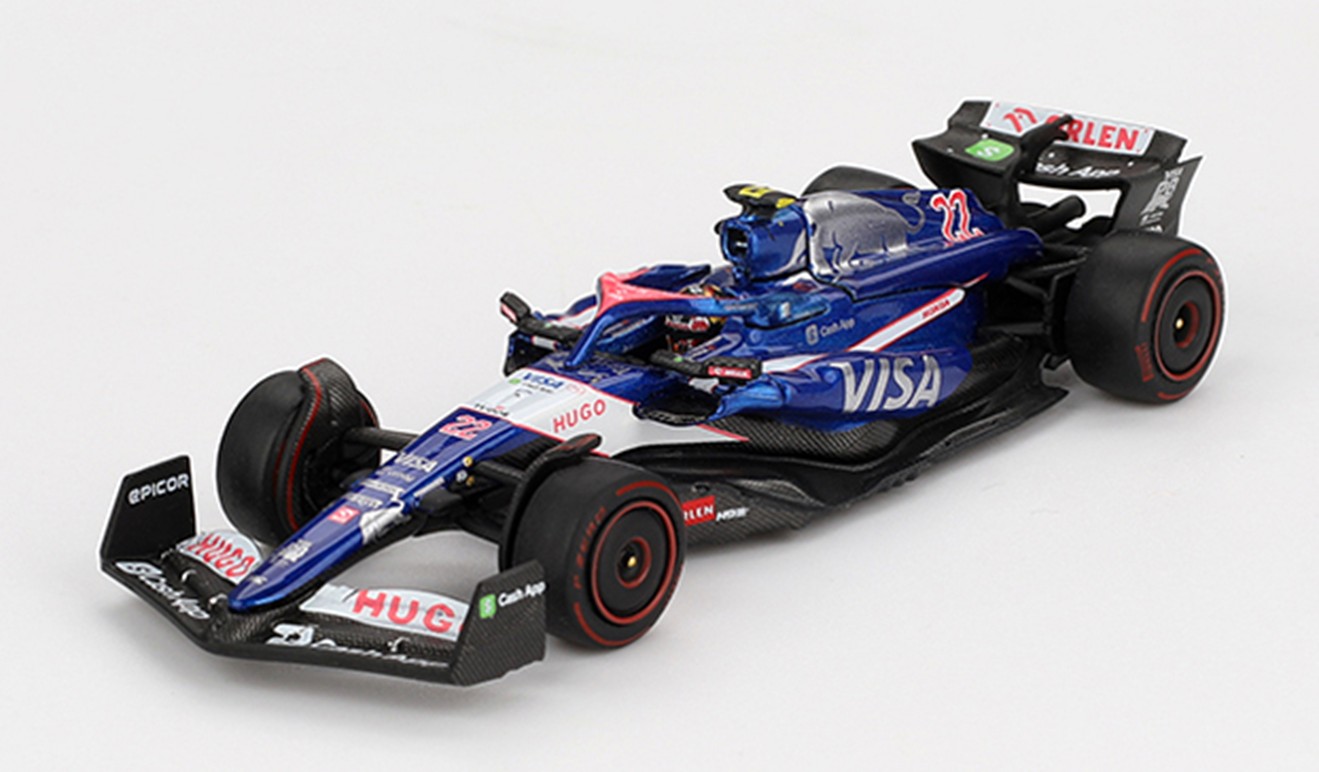 予約品　9月以降順次　ミニカー　MINI-GT　1/64　MGT01007-L　RB VCARB 01 F1 2024 #22 バーレーングランプリ 角田 裕毅　840456304822