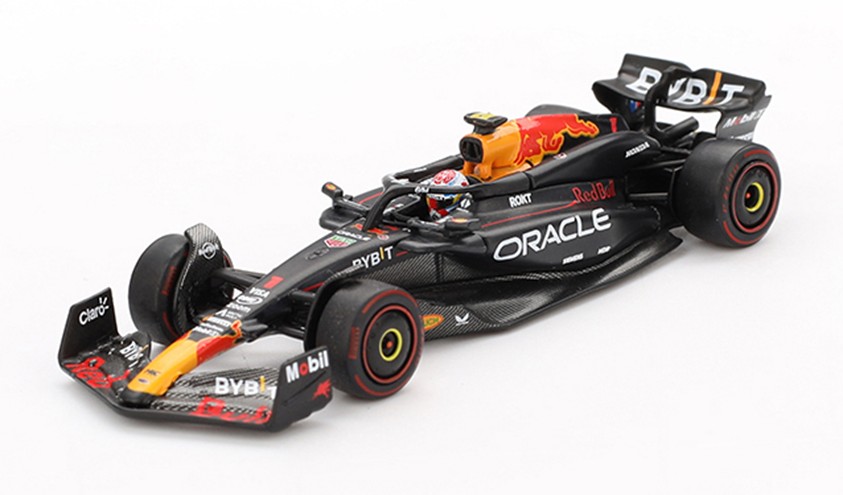 予約品　9月以降順次　ミニカー　MINI-GT　1/64　MGT01018-L　オラクル レッドブル レーシング RB20 2024 優勝車 #1 バーレーングランプリ Max Verstappen　840456305355