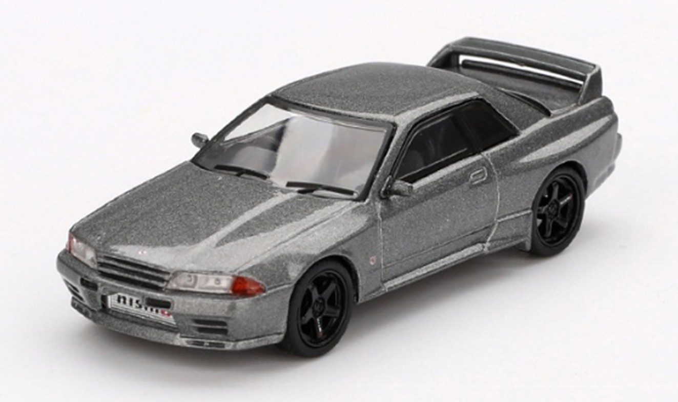 ミニカー　MINI-GT　1/64　MGT01024-R　日産スカイライン GT-R (NISMO BNR32 CRS Version) ダークメタルグレー(右ハンドル)　840456305416