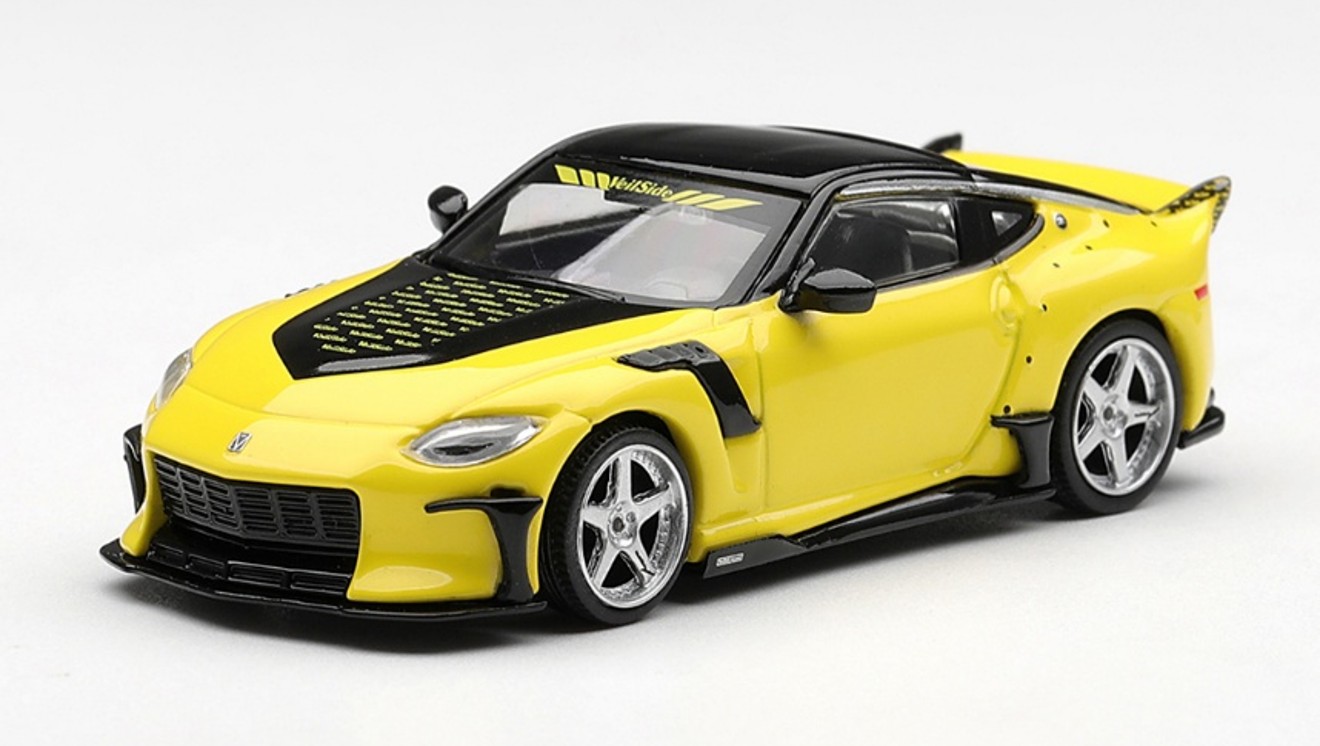 予約品　11月以降順次　ミニカー　MINI-GT　1/64　MGT01316-L　日産 Nissan Z Veilside FFZ400 イカズチイエロー(左ハンドル)　840456393529