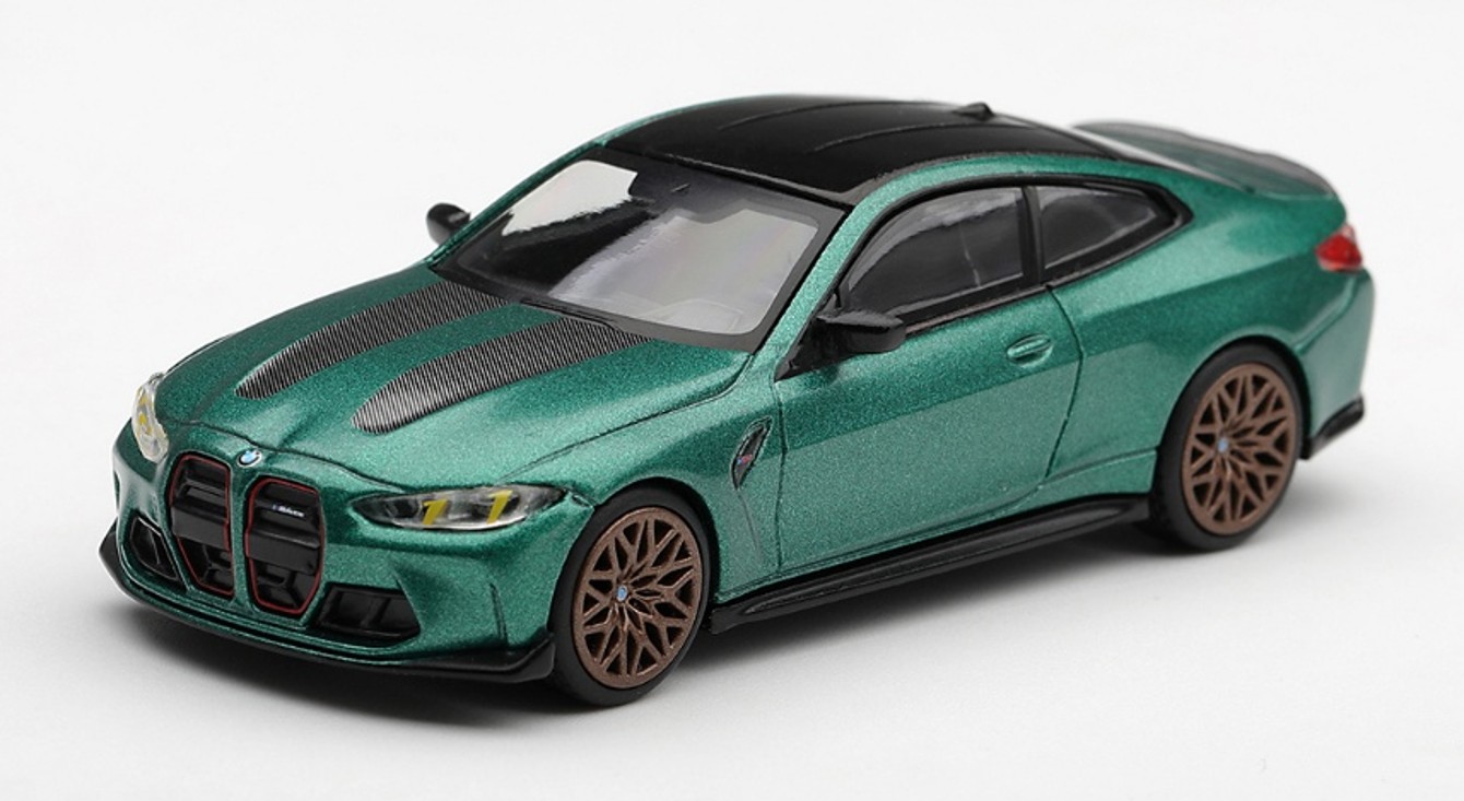 予約品　12月以降順次　ミニカー　MINI-GT　1/64　MGT01328-R　BMW M4 CS フローズンアイル オブ マン グリーンメタリック (右ハンドル)　840456394519