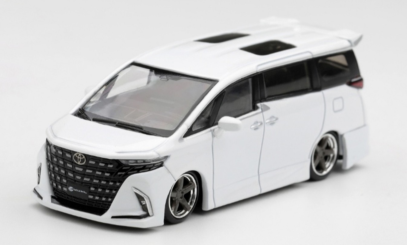 予約品　2027年2月以降　ミニカー　MINI-GT　1/64　MGT01339-R　トヨタ アルファード 40 KUHL ホワイト(右ハンドル)　840456395707