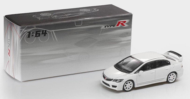 予約品　12月以降順次　ミニカー　MODEL MODEL  ダイキャストモデル　1/64スケール　MM64-FD2-001A 　ホンダシビック Honda CIVIC Type-R FD2 ホワイト　4892345678411