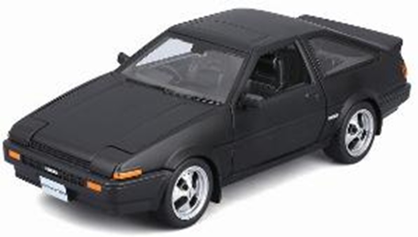お取り寄せ予約品　10月頃　ミニカー　マイスト Maisto　ダイキャストモデル（開閉機構付）1/24　MS32916BK　トヨタ スプリンター トレノ (AE86) マットブラック　4548565512096