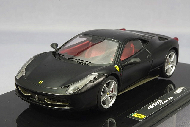 ミニカー　マテル 1/43　MT5503X　フェラーリ 458 イタリア　マットブラック
