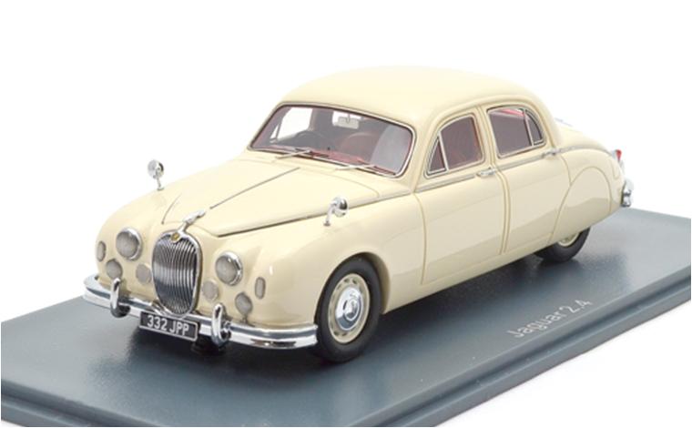 ミニカー　NEO 1/43　NEO44332　ジャガー　2.4　RHD　（1955）　ホワイト　レジンモデル