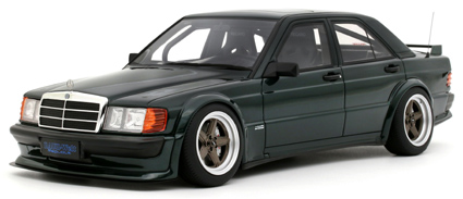 予約品　2027年1月頃　ミニカー  OttO mobile　レジンモデル（開閉機構なし） 1/18　OTM1252　RAUH-WELT REPBLIK RWR 190E 2.5-16 2025 メルセデスベンツ（グリーン）限定生産　4548565526390