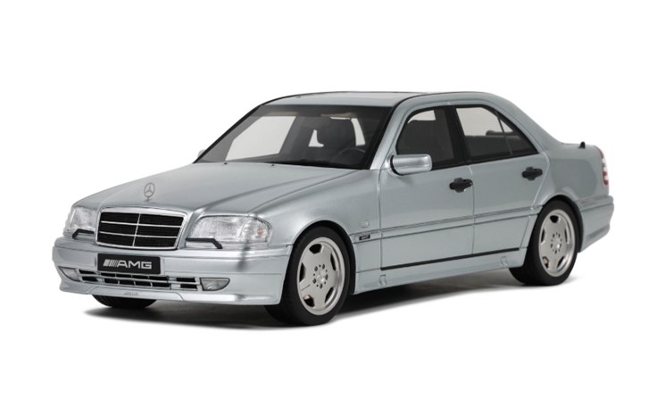 ミニカー  OttO mobile　レジンモデル（開閉機構なし） 1/18　OTM443　メルセデスベンツ C36 AMG (W202) 1990 (シルバー)   世界限定 3,000個　4548565466276