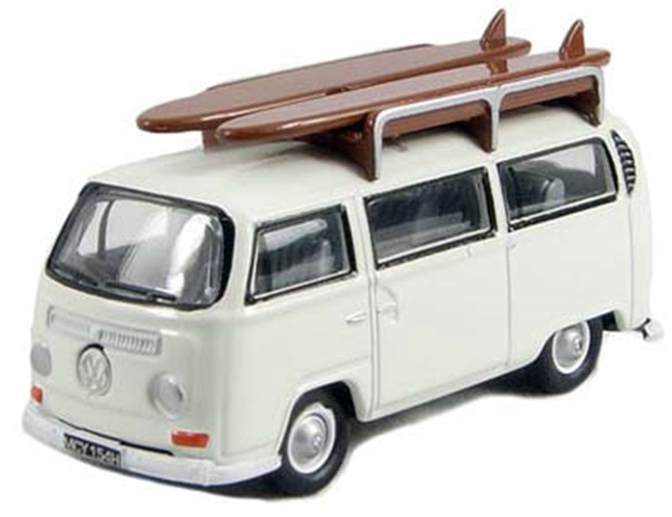 ミニカー  オックスフォード Oxford　1/76　OX76VW011　VW バス サーフボード付 （パステルホワイト）