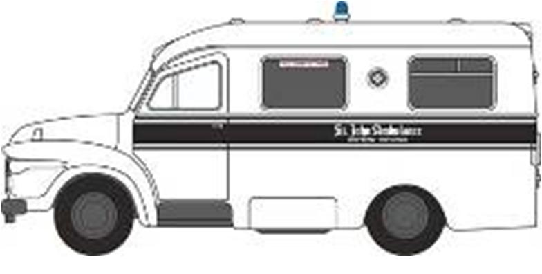 お取り寄せ予約品　2014年　Oxford　1/148　OXNBED004　St John ベッドフォード ローマス救急車