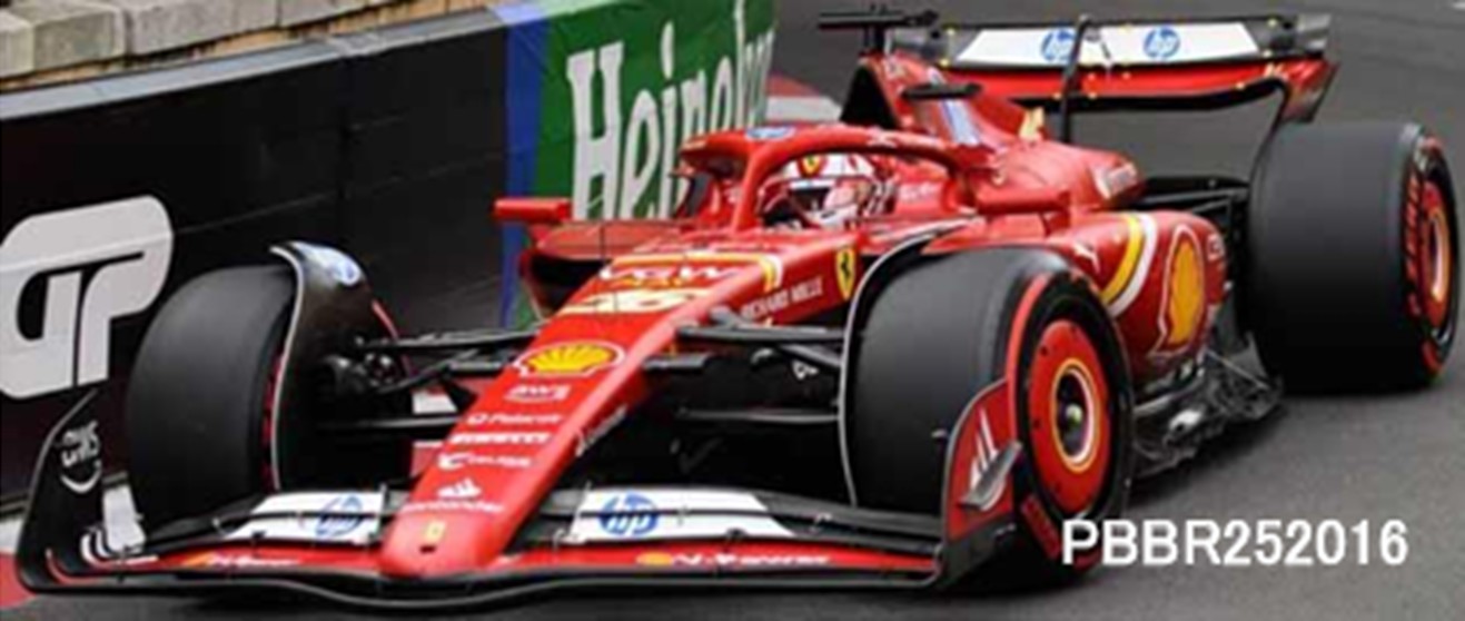 予約品　2026年1月頃　ミニカー　ミニチャンプス MINICHAMPS Exclusive BBR製 レジンモデル  1/18　PBBR252016　フェラーリ SF-25 シャルル・ルクレール モナコGP 2025 2位入賞　4548565505784
