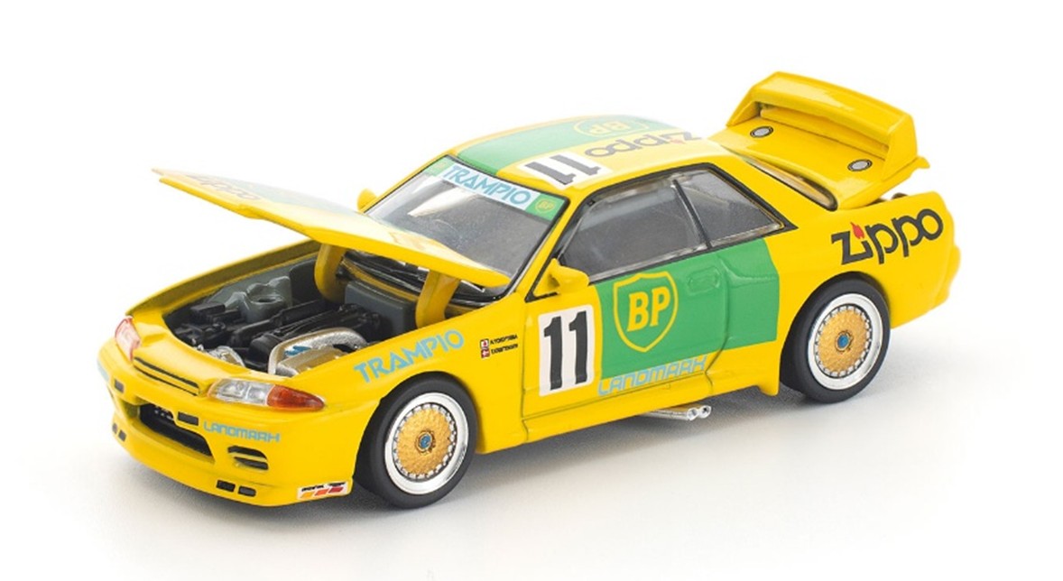 予約品　2026年2月以降順次　ミニカー　ポップレース POP RACE（開閉機構あり） 1/64　PR640291　日産 GT-R（R32）グループA 1992年モデル  GT-R R32 GROUP A 1992　4562129858253