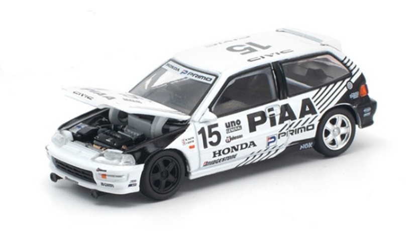 予約品　2027年6月頃　ミニカー　POP RACE　1/64　PR640553　ホンダ シビック（EF9）#15 JTC 1991 InterTEC　4562129852992