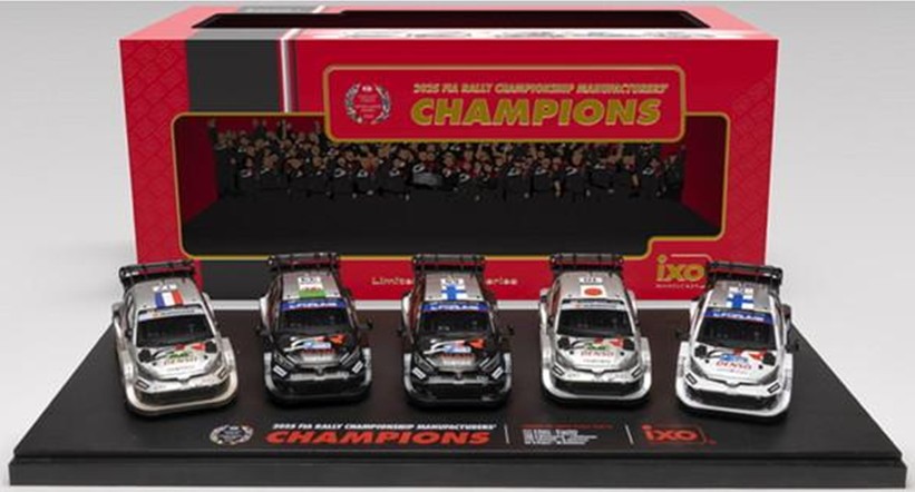 お取り寄せ予約品（特別受注形式）6月以降　ミニカー　IXO(イクソ)　ダイキャスト　1/43　RAM1014SET5　TOYOTA GR YARIS Rally1. #69 #33 #5 Central European Rally 2025. #17 (dirty) #18 Saudi Arabia Rally 2025. WRC チャンピオン2025（5台セット） 4907981696900