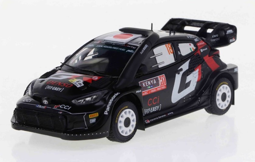 予約品　2025年1月頃　ミニカー　IXO(イクソ)　ダイキャスト　1/43　RAM24SP-002A　トヨタGRヤリス ラリー1 ハイブリッド 2024年 サファリラリーケニア ２位 #18 勝田 貴元/アーロン・ジョンストン　4907981686833